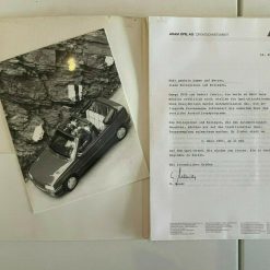 ORIGINAL OPEL Broschüre+ Werksfotos, Omega 3000 Kadett Cabrio 125 Jahre Jubiläum
