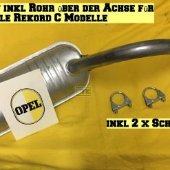 Mitteltopf m Rohr ü. Achse Opel Rekord C alle Modelle 1,7 + 1,9 Coupe Kombi Limo