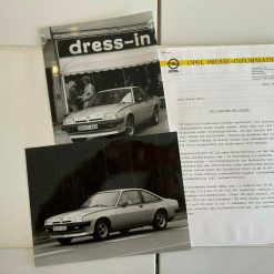 ORIGINAL OPEL Broschüre + Werksfotos Manta GT/J Kadett Berlina Modell-Programm