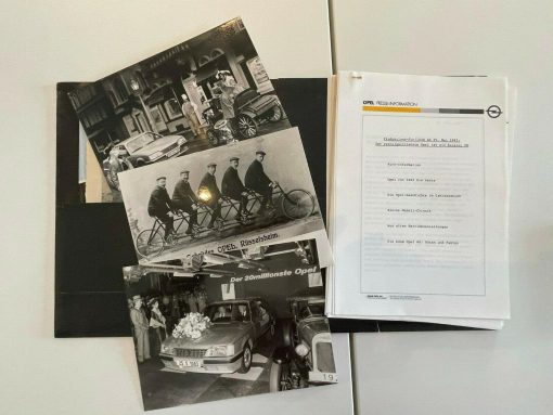 ORIGINAL OPEL Broschüre + Werksfotos, Presseinfo 20. Millionenster Opel