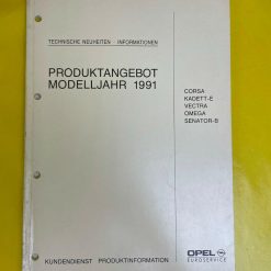 ORIGINAL Opel Produktangebot Modelljahr 1991 Technische Neuheiten Informationen