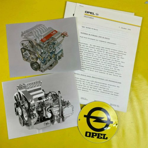 ORIGINAL OPEL Broschüre + Werksfotos, Vorstellung V6 Motor im Vectra A, Sammler