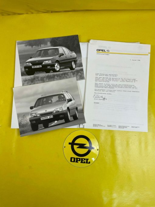 ORIGINAL OPEL Broschüre + Werksfotos Modellvorstellung Omega A Corsa A Kadett E