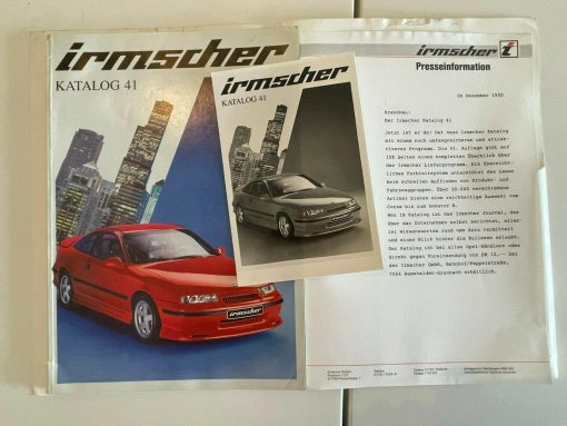 ORIGINAL OPEL Broschüre+ Werksfotos, Irmscher Katalog 41, Presseinformation