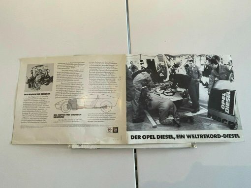 ORIGINAL OPEL Broschüre + Werksfotos, Commodore B Weltrekorde 2,1 L 4 Zylinder