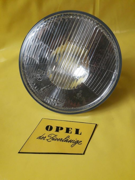 NEU + ORIGINAL Opel Kadett D Scheinwerfer Glas + Reflektor runde Ausführung