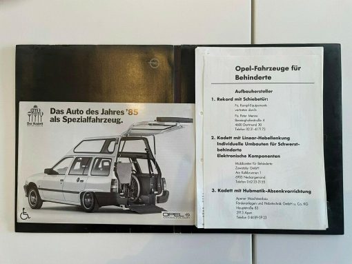 ORIGINAL OPEL Broschüre+ Werksfotos, Presseinfo Kadett GTE Rekord CD Pressemappe