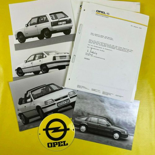 ORIGINAL OPEL Broschüre + Werksfotos, Modelle 1987 Manta Senator Kadett Omega