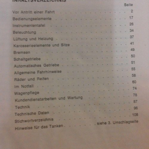 ORIGINAL OPEL Betriebsanleitung Handbuch Serviceheft Rekord D