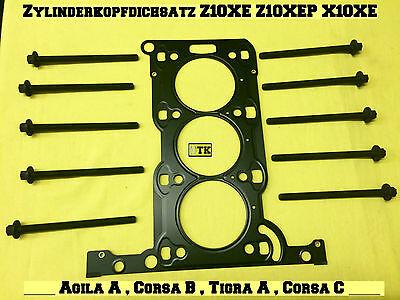 OPEL Zylinderkopfdichtsatz Agila A Corsa B C Tigra A 1,0 12V Z10XE Z10XEP X10XE