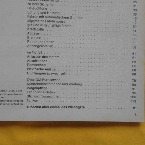 ORIGINAL OPEL Betriebsanleitung Handbuch Serviceheft Ascona C