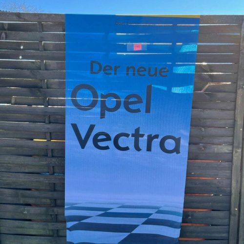 NEU + ORIGINAL Opel Vectra C Fahne 3-teilig Werbung Reklame