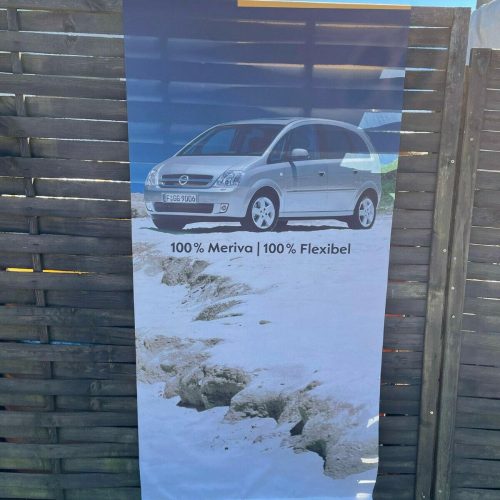 NEU + ORIGINAL Opel Meriva Fahne Werbung Reklame