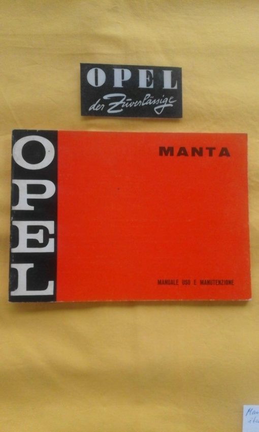 ORIGINAL OPEL Betriebsanleitung Handbuch Serviceheft Manta A in Italienisch