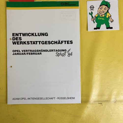 Original Opel Info Heft Entwicklung des Werkstattgeschäfts 1984