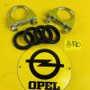 NEU + ORIGINAL Opel Olympia Rekord P1 P2 A Auspuffgummi Mitteltopf Endrohr Schellen