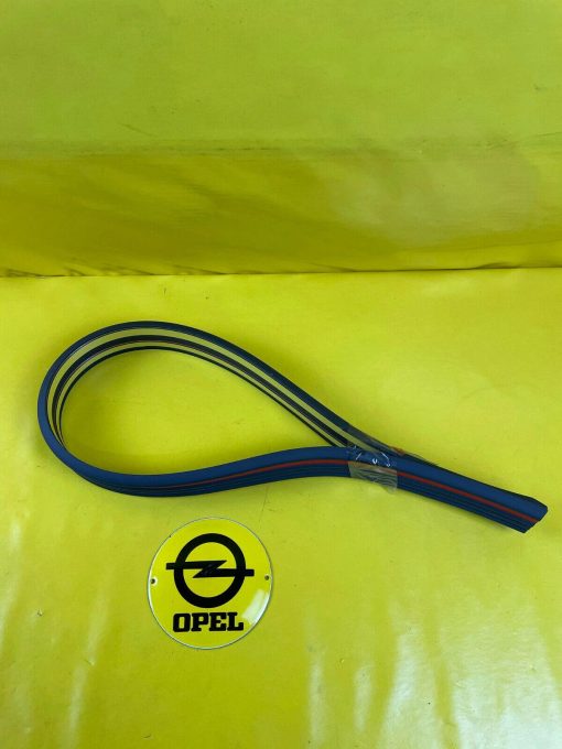 NEU + ORIGINAL GM / Opel Corsa A Zierleiste Tür links blaugrau mit rot 88 90