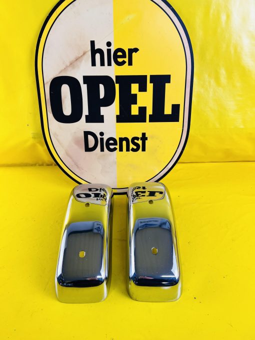 Stoßstange Paar Chrom Ecke Stoßstangenecke Opel Vauxhall Bedford Neu + Original