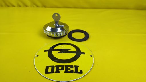 Tankdeckel Opel P1 P2 Rekord A B C Kadett A B abschließbar Chrom Dichtung Gebraucht