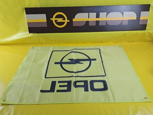 Opel Fahne Werbung Sammler Werbefahne Gelb ca. 90 x 60 cm Neu