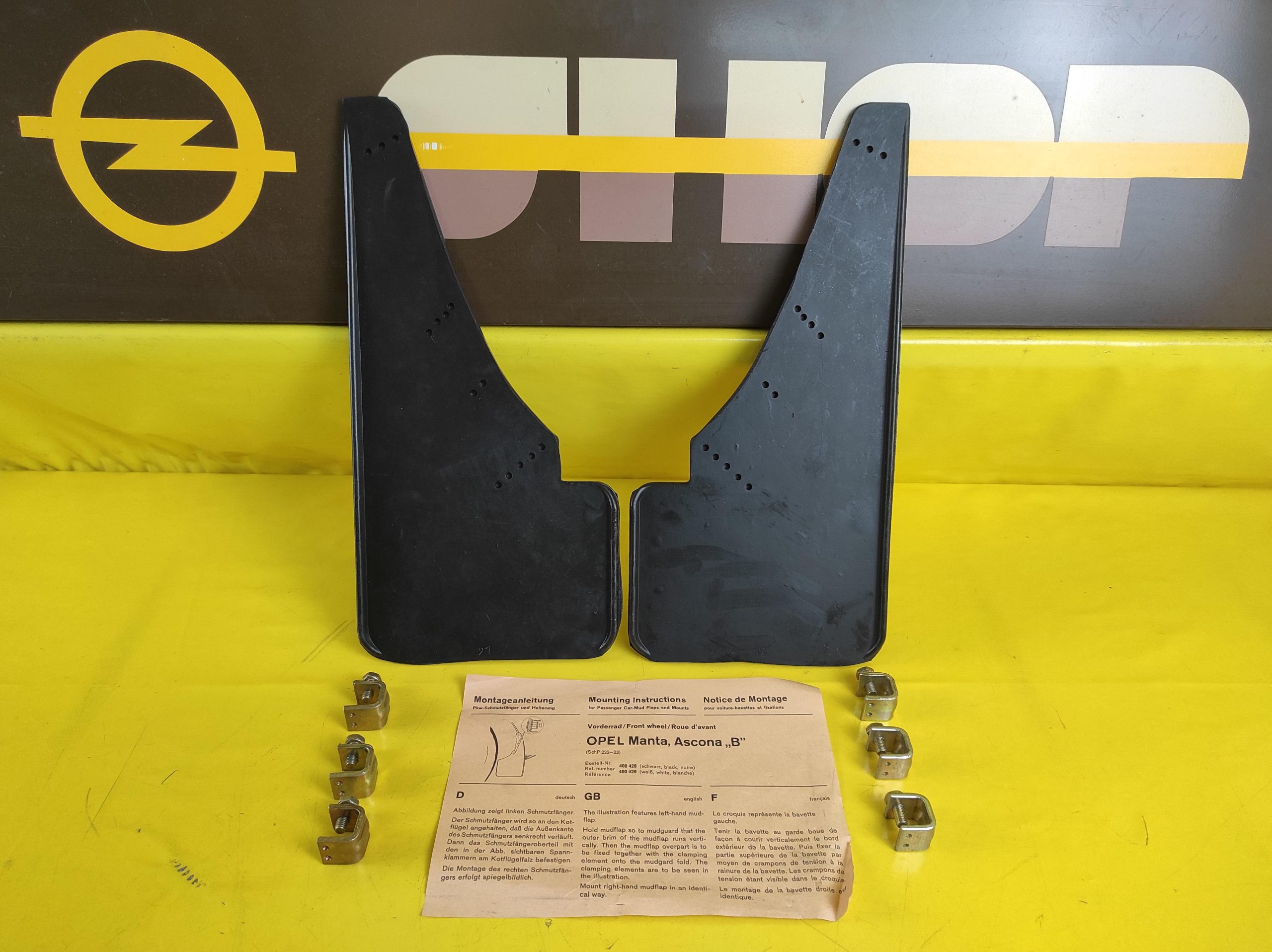 Schmutzfänger Opel Manta B Ascona B Spritzschutz mud flaps Neu Original