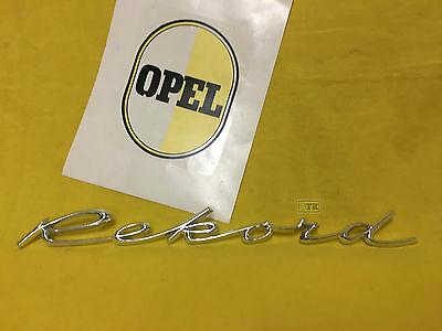 NEU ORIG Opel Rekord A + B Emblem Schriftzug Limousine Coupe Kombi CHROM NEUTEIL