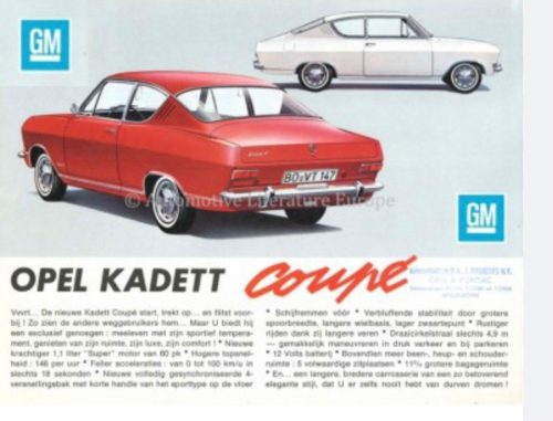 Dichtung Opel Kadett B Kiemencoupe Rallye 1,1 SR Heckscheibe Neu Original