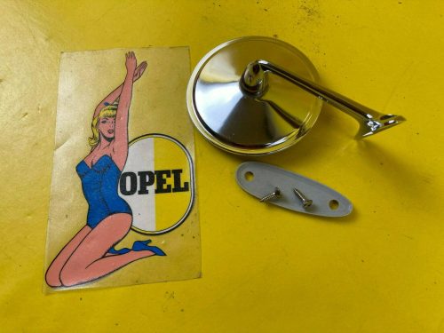 NEU + ORIGINAL Opel Mant A Ascona A Spiegel Chrom außen rund links mit Dichtung