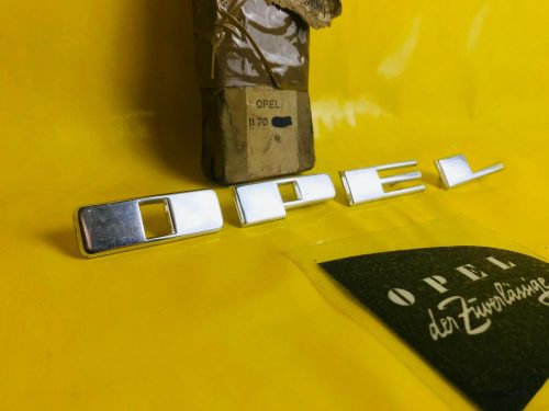NEU + ORIGINAL OPEL Olympia Rekord P2 Emblem Chrom Buchstaben Motorhaube NOS