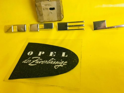 NEU + ORIGINAL OPEL Olympia Rekord P2 Emblem Chrom Buchstaben Motorhaube NOS
