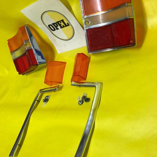 NEU ORIG OPEL Rekord C Caravan Kombi Rücklichtgläser + Satz Zierecken + Blinker