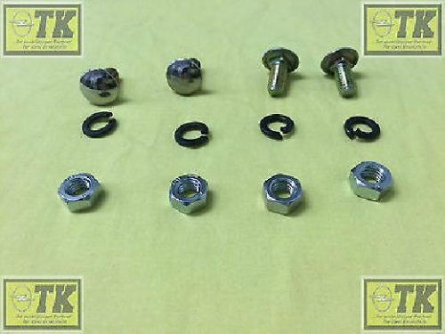 Chrom Schrauben Stoßstange Kotflügel Opel Kadett A B C + Muttern Federringe NEU
