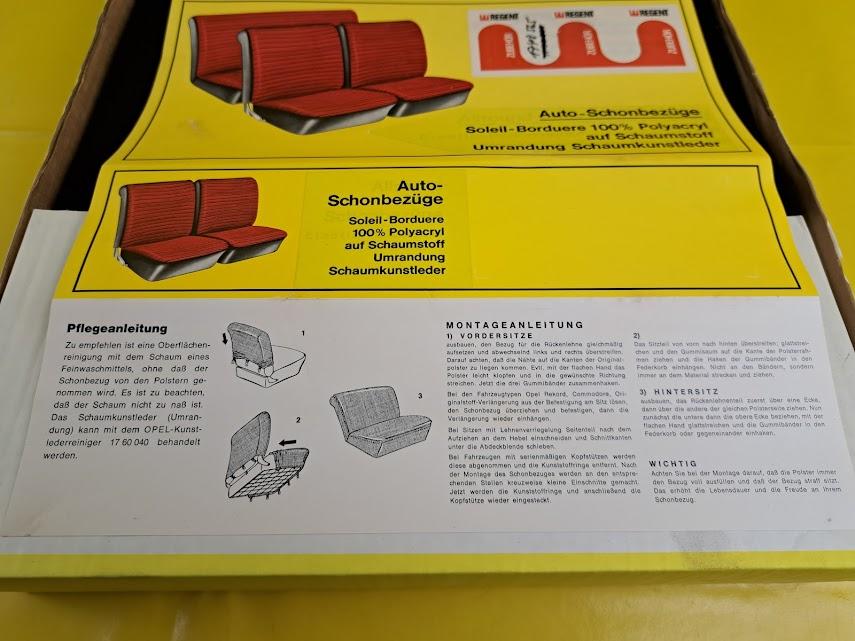ID_103906_orig.jpg Polsterbezug Sitzbezug Opel Oldtimer Youngtimer Bezug Sitzkissen vorne Original NOS