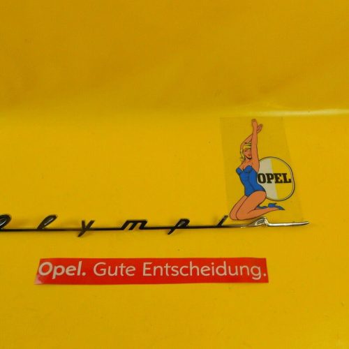 NEU + ORIGINAL Opel Olympia Rekord P1 Emblem Chrom Kotflügel