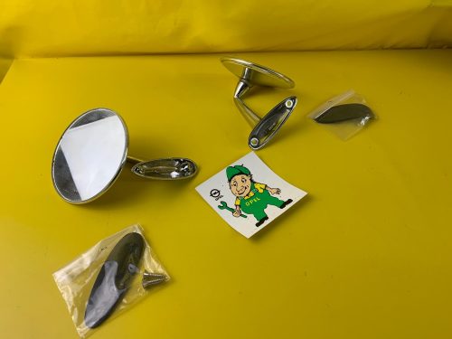 NEU + ORIGINAL Opel Rekord A / B Spiegel PAAR Aussenspiegel Chrom NOS