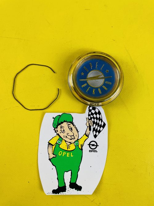 Opel Olympia Rekord P1 Emblem Lenkrad "Hupenknopf" Hupenring Lenksäule
