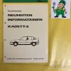 Original Opel Infoheft über Technische Neuheiten Kadett E