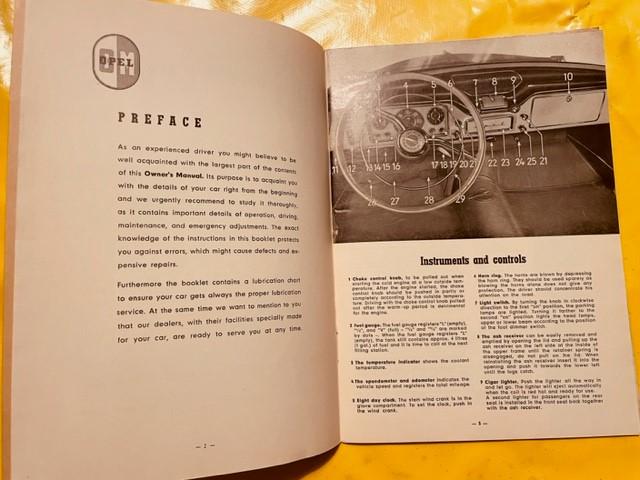 ID_59876_orig.jpg ORIGINAL Betriebsanleitung Opel Kapitän 1954 + 55 in englisch