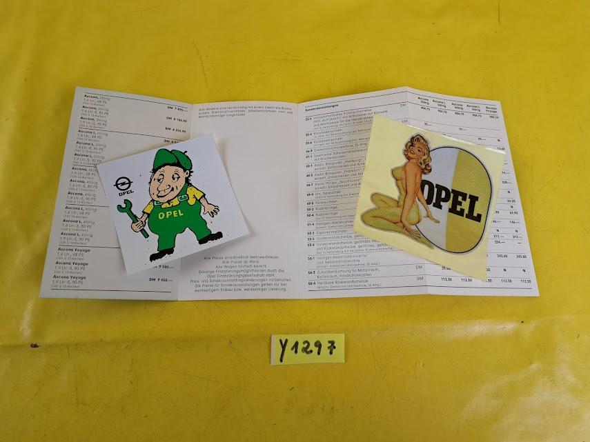 ID_95402_orig.jpg Prospekt Preisliste Opel Ascona A Preise Ausgabe Januar 1972 Sammler Original Neu