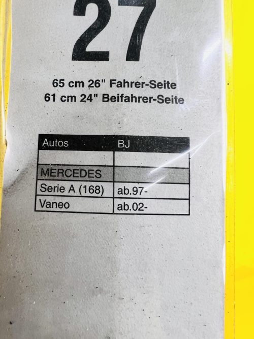 Scheibenwischer Wischer Scheibe Mercedes Serie A 168 Vaneo Neu