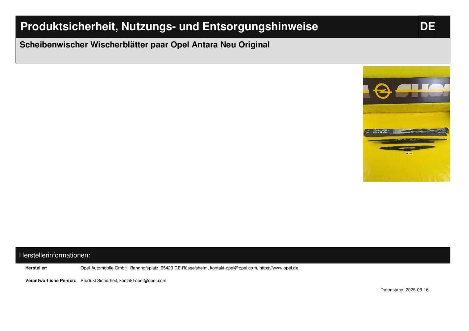 ID_120501_orig-1.jpg Scheibenwischer Wischerblätter paar vorne Opel Antara Neu Original