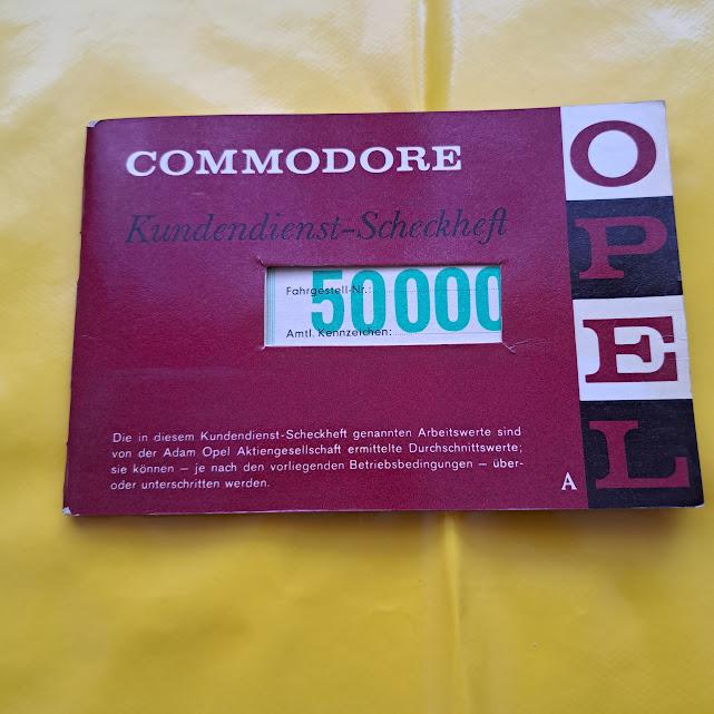 ID_129640_orig.jpg Scheckheft Opel Commodore B Kundendienst-Scheckheft 1967 Sammler Original
