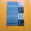 Betriebsanleitung Opel Rekord A 1963 Handbuch Bedienungsanleitung Bordmappe Original
