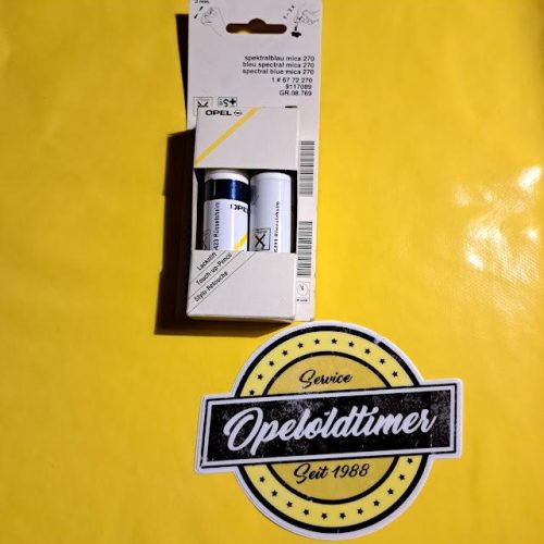 Opel Lackstift spektralblau mica 270 + Klarlack / GM 9117089 / 12 ml Original Neu NOS