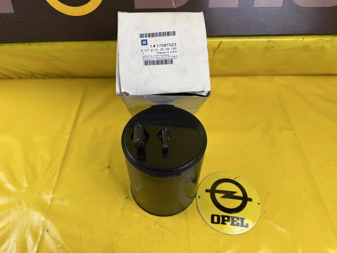 ID_132056_orig-2.jpg Aktivkohlefilter Kraftstoffverdampfung Opel Omega A Senator B Frontera A Monterey GM 17087023 Orig. + Neu