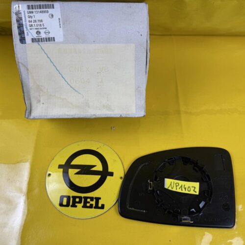Spiegelglas rechts RL Opel Meriva A MK1 Vauxhall Rechtslenker GM 13148959 Orig. + Neu