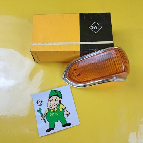 Blinker Glas Chrom rechts Opel Rekord A + B Limousine Coupe Blinkerglas Original Neu