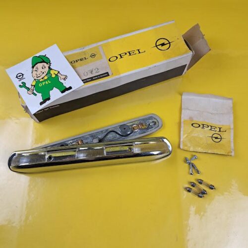 Beleuchtung Nummernschild Opel Kadett B / Rekord A + B - an Stoßstange Chrom Original Neu