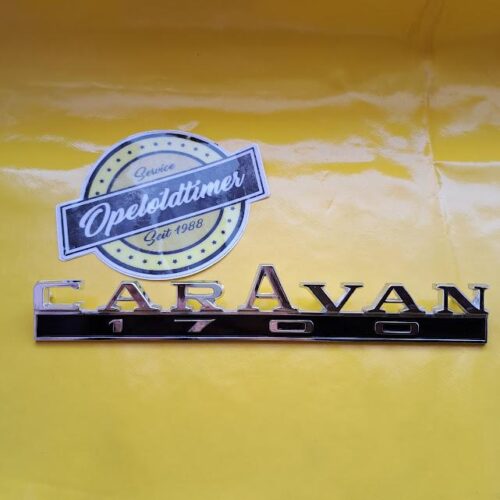 Emblem Opel Rekord A Caravan / Kombi Schriftzug - Caravan 1700 - Original Neu