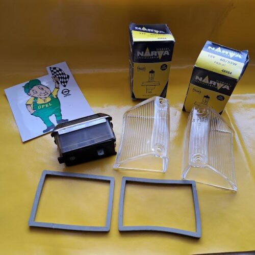 Set Beleuchtung Blinker Glas Opel Rekord C / Commodore A Nummernschildbeleuchtung Neu